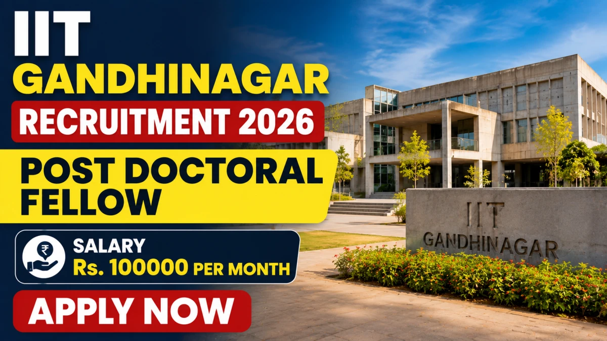 IIT Gandhinagar Post Doctoral Fellow Recruitment 2026