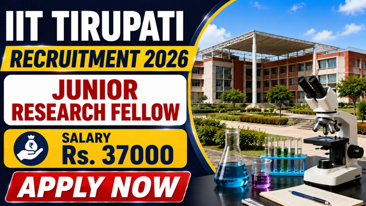IIT Tirupati Junior Research Fellow Recruitment 2026