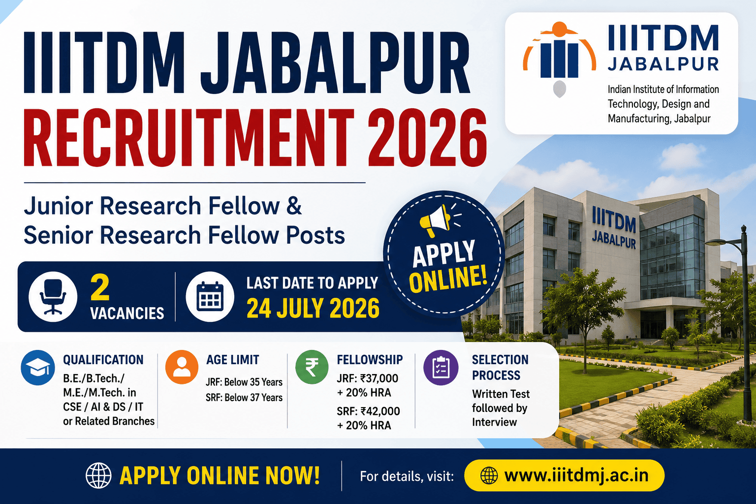 iiitdm jabalpur recruitment 2026