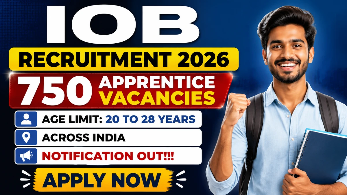 Indian Overseas Bank IOB Apprentice Recruitment 2026