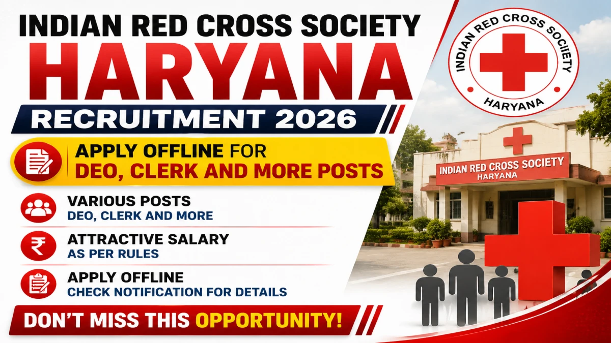 Indian Red Cross Society Haryana Recruitment 2026