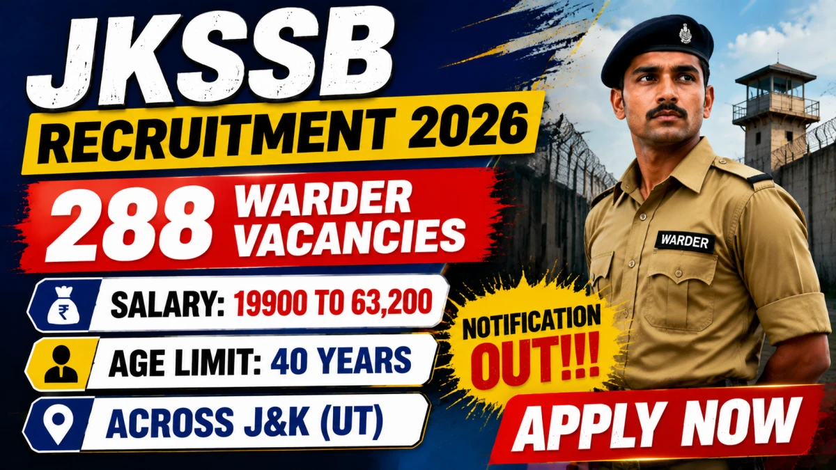 JKSSB Warder Recruitment 2026