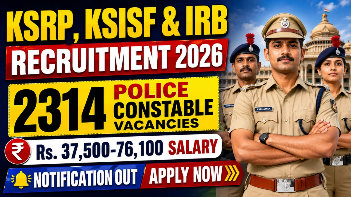KEA KSRP Police Constable Recruitment 2026