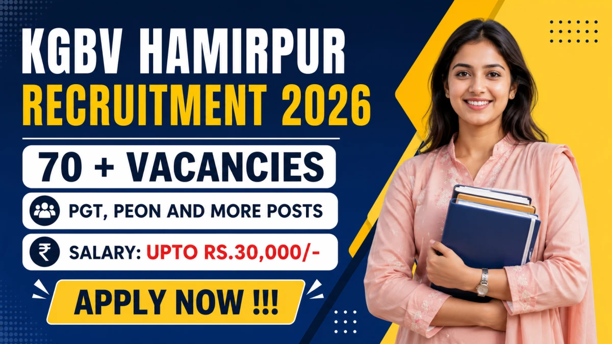 KGBV Hamirpur Recruitment 2026