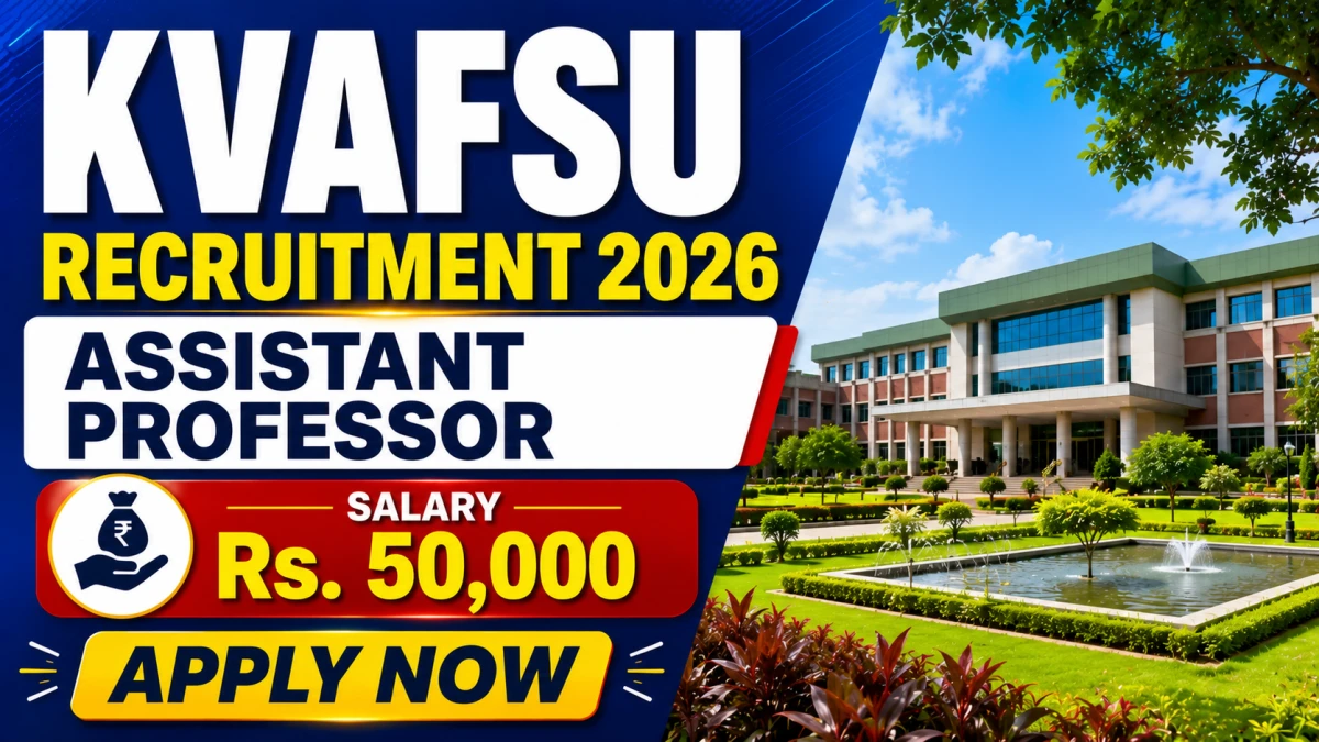 KVAFSU Assistant Professor Recruitment 2026