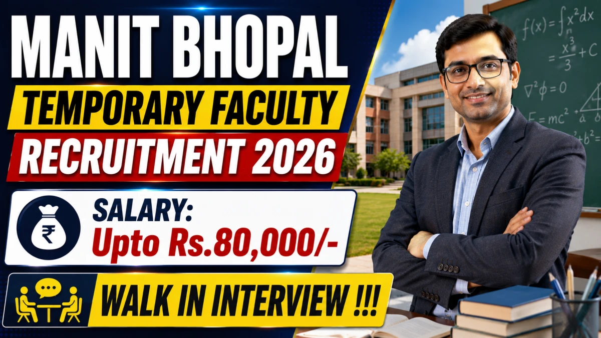 MANIT Bhopal Temporary Faculty Recruitment 2026