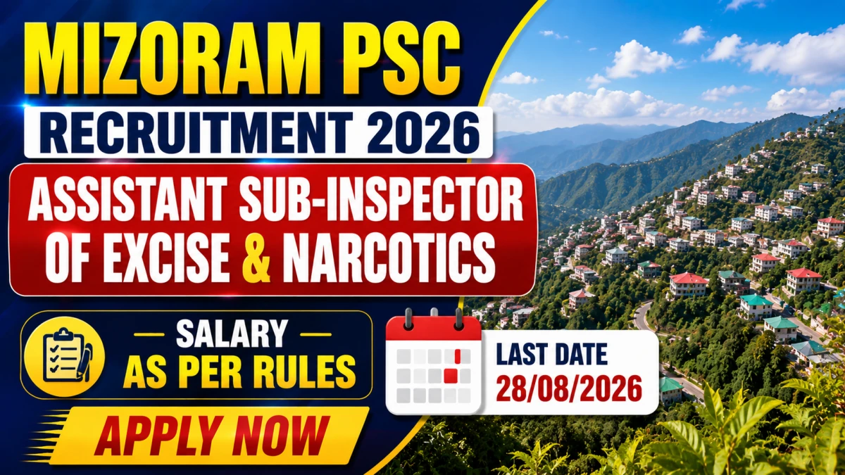 Mizoram PSC Assistant Sub Inspector Recruitment 2026