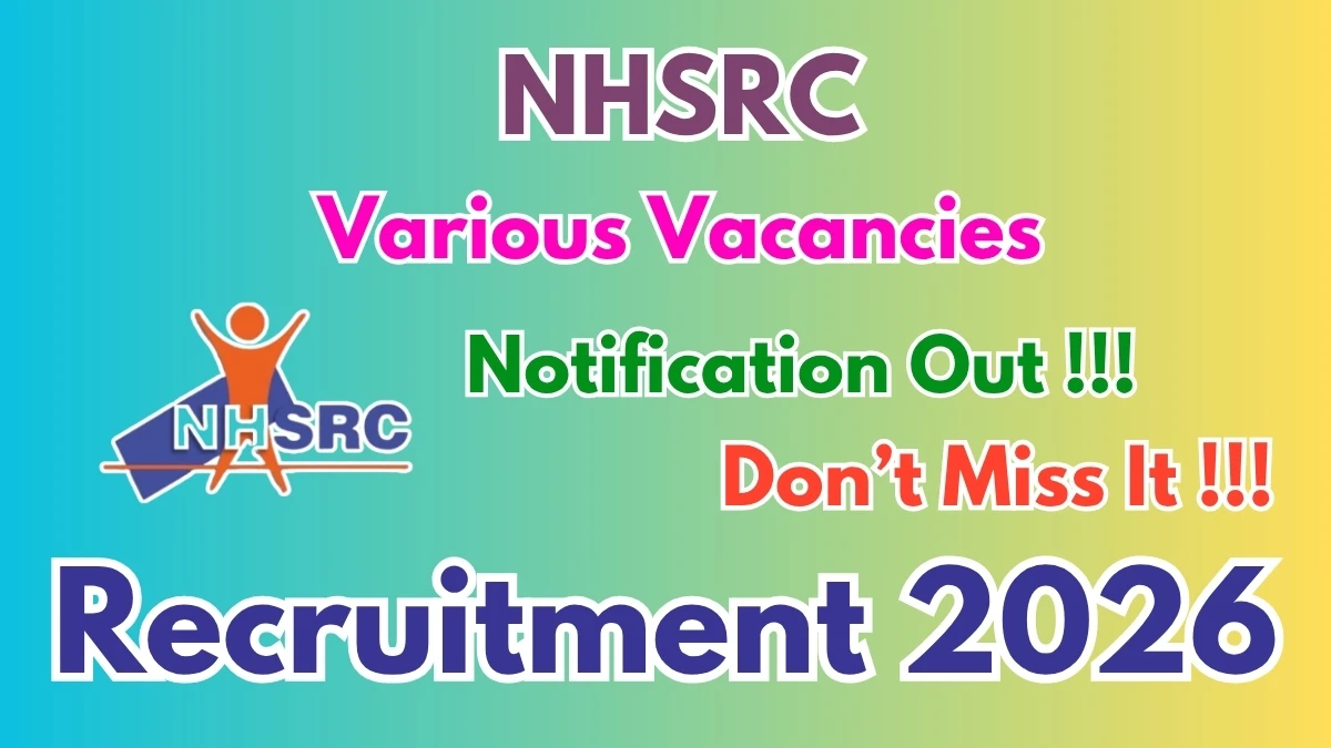 NHSRC Recruitment 2026
