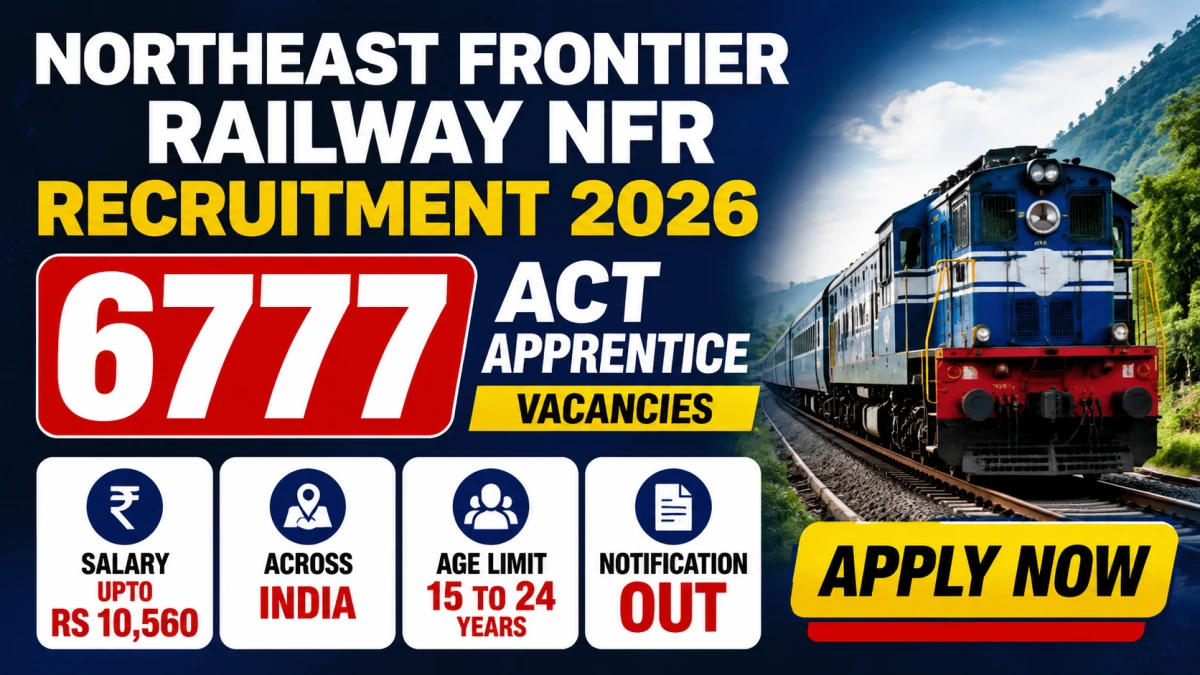 Northeast Frontier Railway NFR Act Apprentice Recruitment 2026