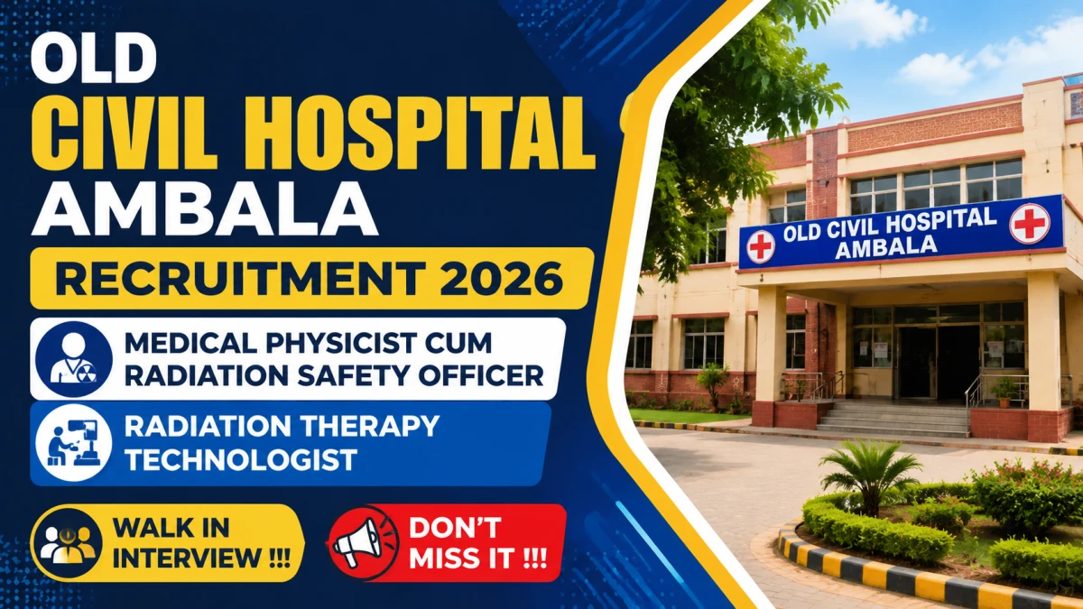 Old Civil Hospital Ambala Recruitment 2026