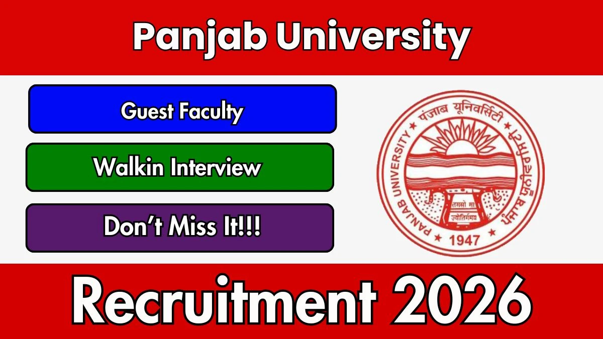 Panjab University Guest Faculty Recruitment 2026