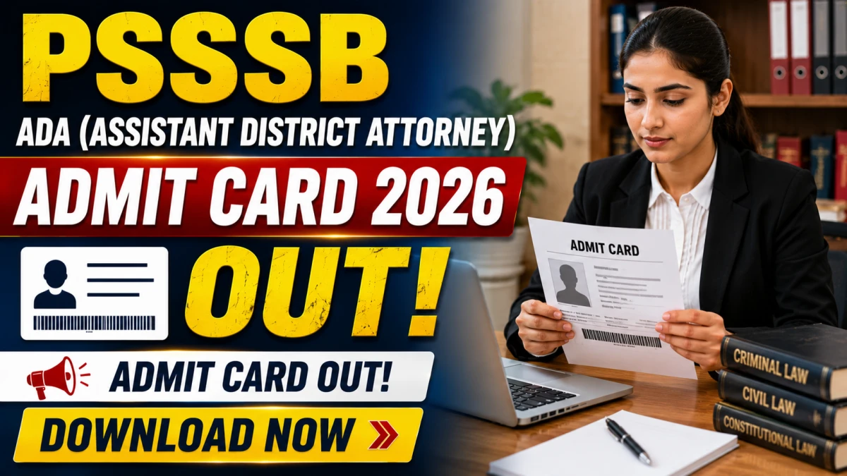 PSSSB ADA Admit Card 2026