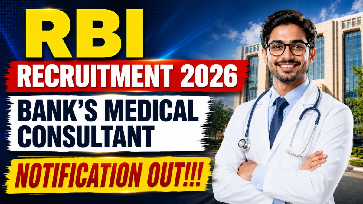 RBI Banks Medical Consultant Recruitment 2026