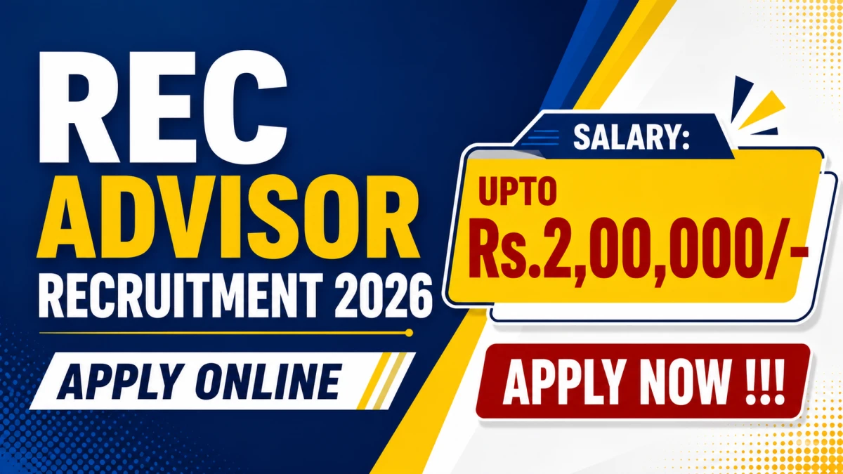 REC Advisor Recruitment 2026