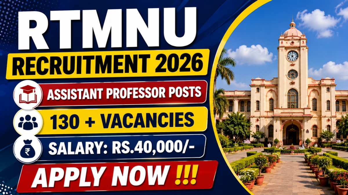 RTMNU Assistant Professor Recruitment 2026
