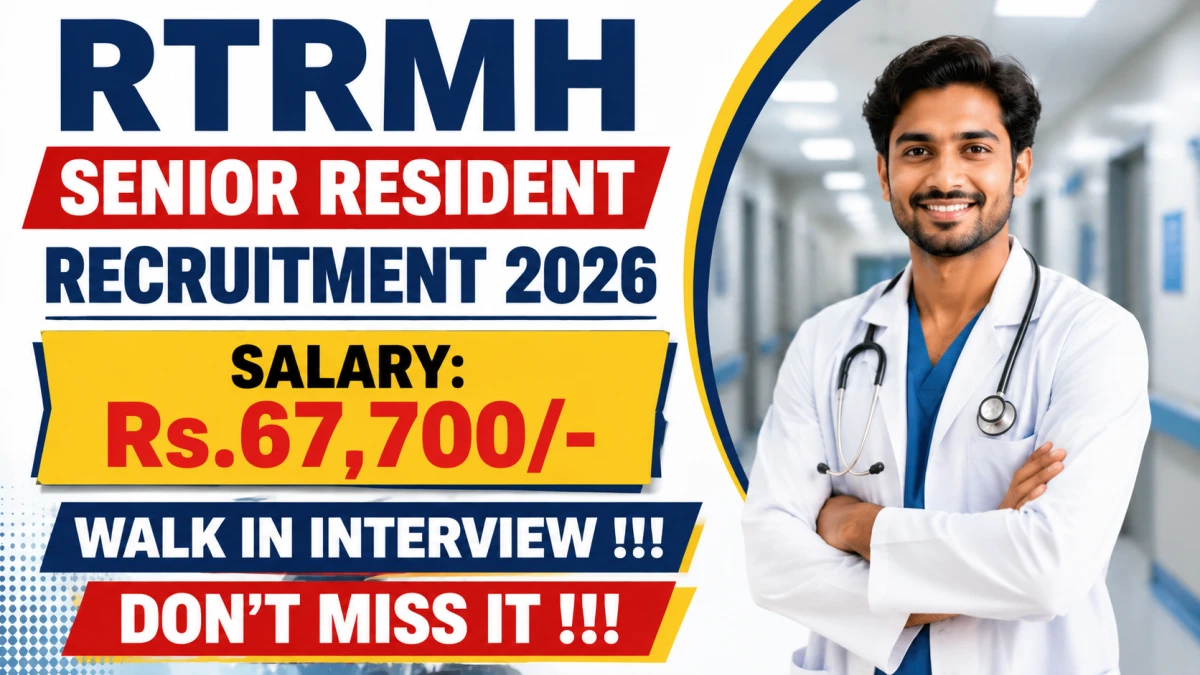 RTRMH Senior Resident Recruitment 2026