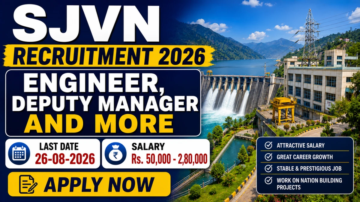 SJVN Executive Recruitment 2026