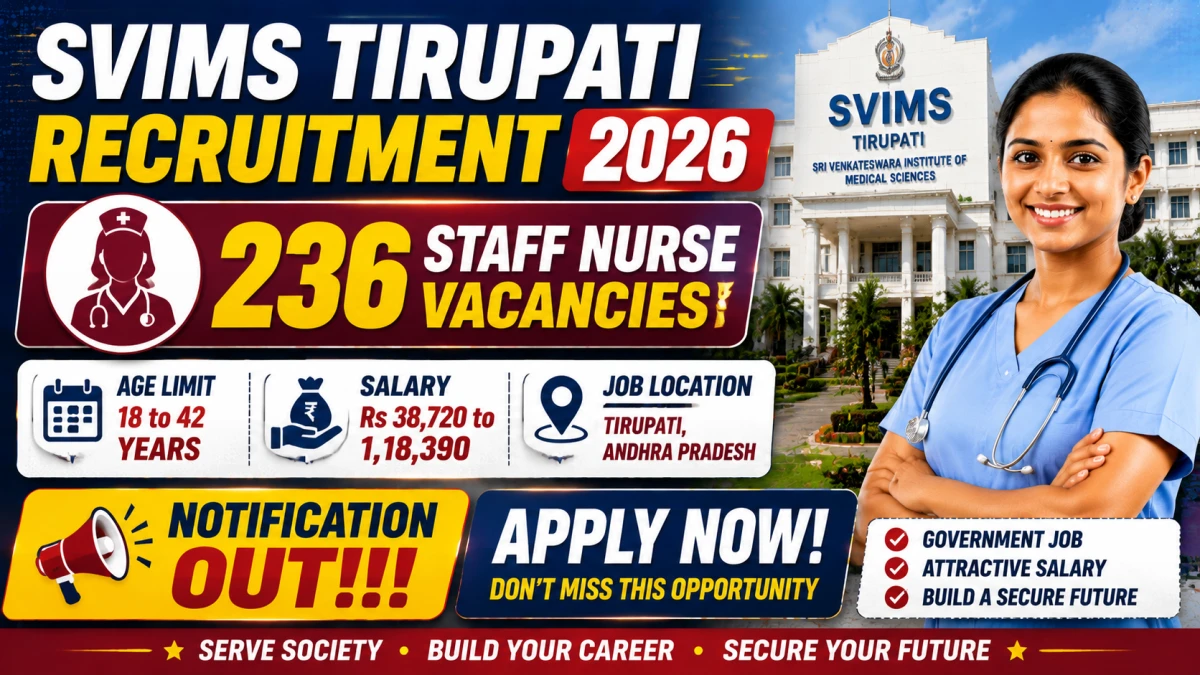 SVIMS Tirupati Staff Nurse Recruitment 2026
