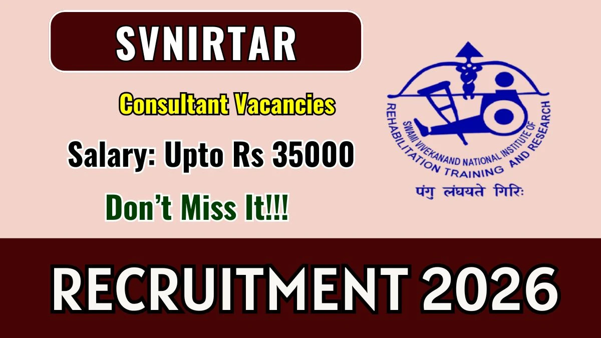 SVNIRTAR Consultant Recruitment 2026
