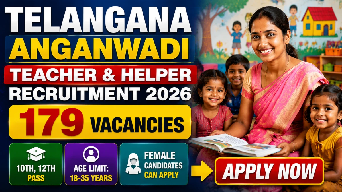 Telangana Anganwadi Teacher & Helper Recruitment 2026