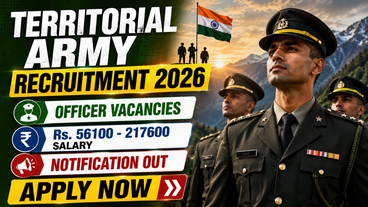 Territorial Army Officer Recruitment 2026