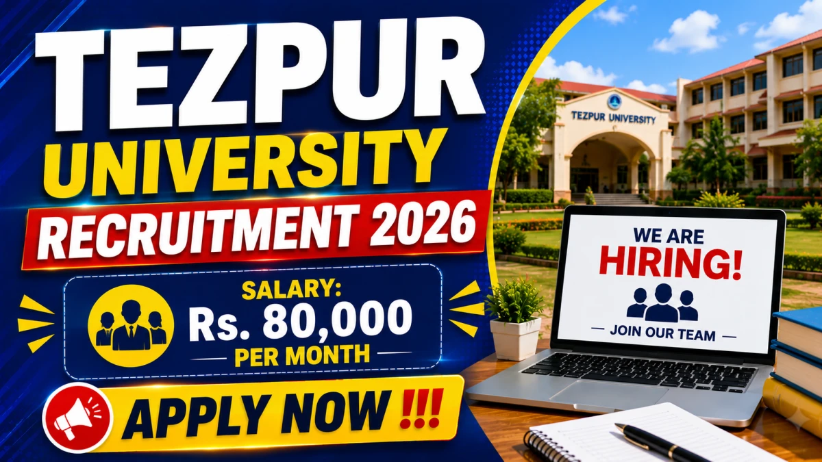 Tezpur University Assistant Professor Recruitment 2026
