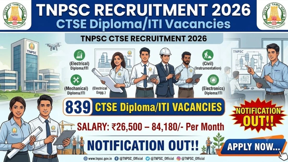 TNPSC CTSE Diploma/ITI Recruitment 2026