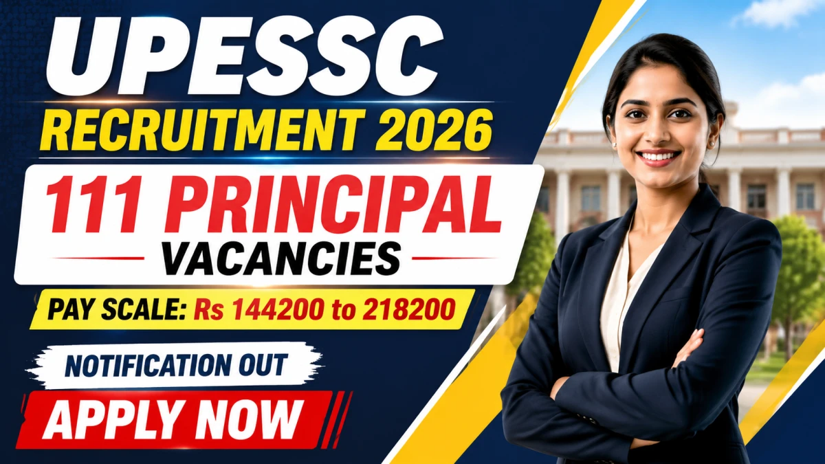 UPESSC Principal Recruitment 2026