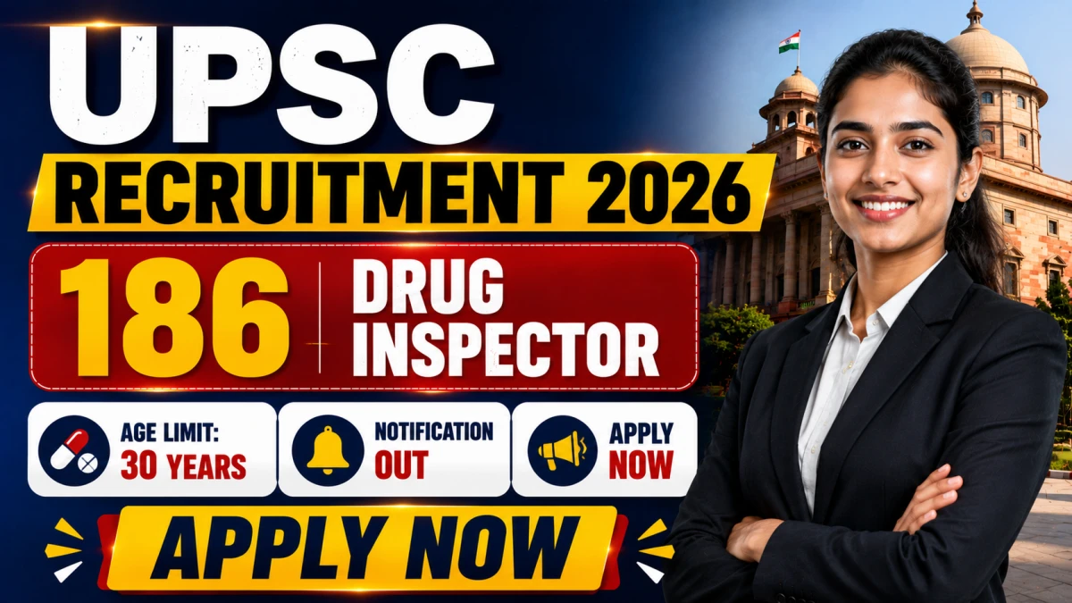 UPSC Drug Inspector Recruitment 2026