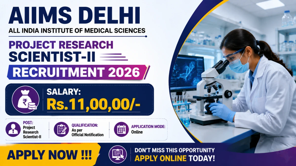 AIIMS Delhi Project Research Scientist-II Recruitment 2026