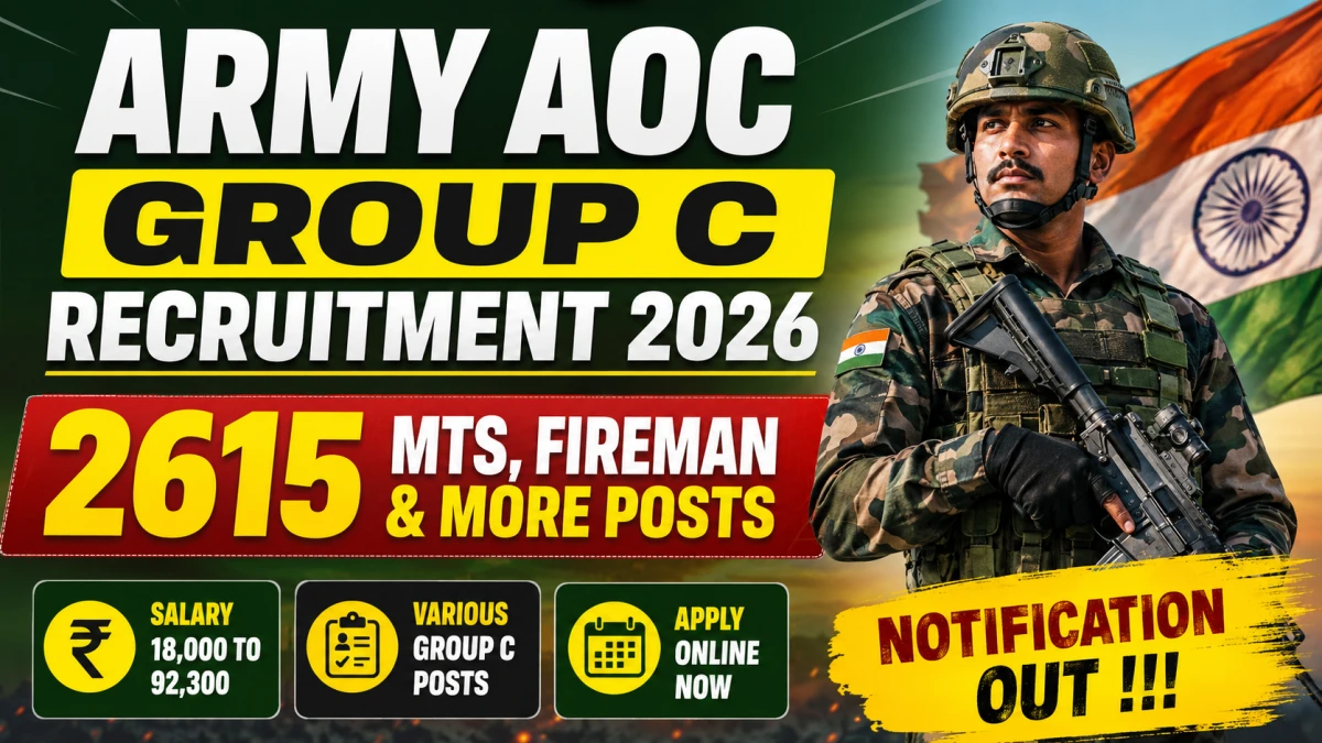 Army AOC Group C Recruitment 2026