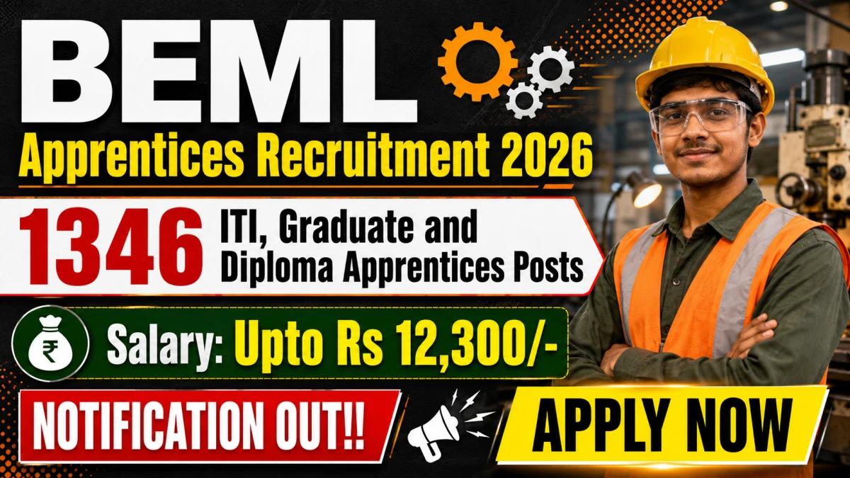 BEML Apprentices Recruitment 2026
