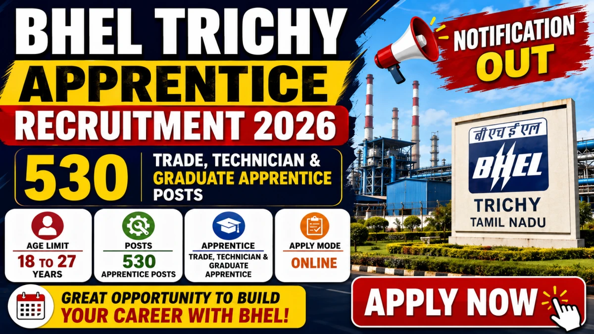 BHEL Trichy Apprentices Recruitment 2026