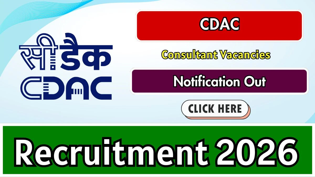 CDAC Consultant Recruitment 2026