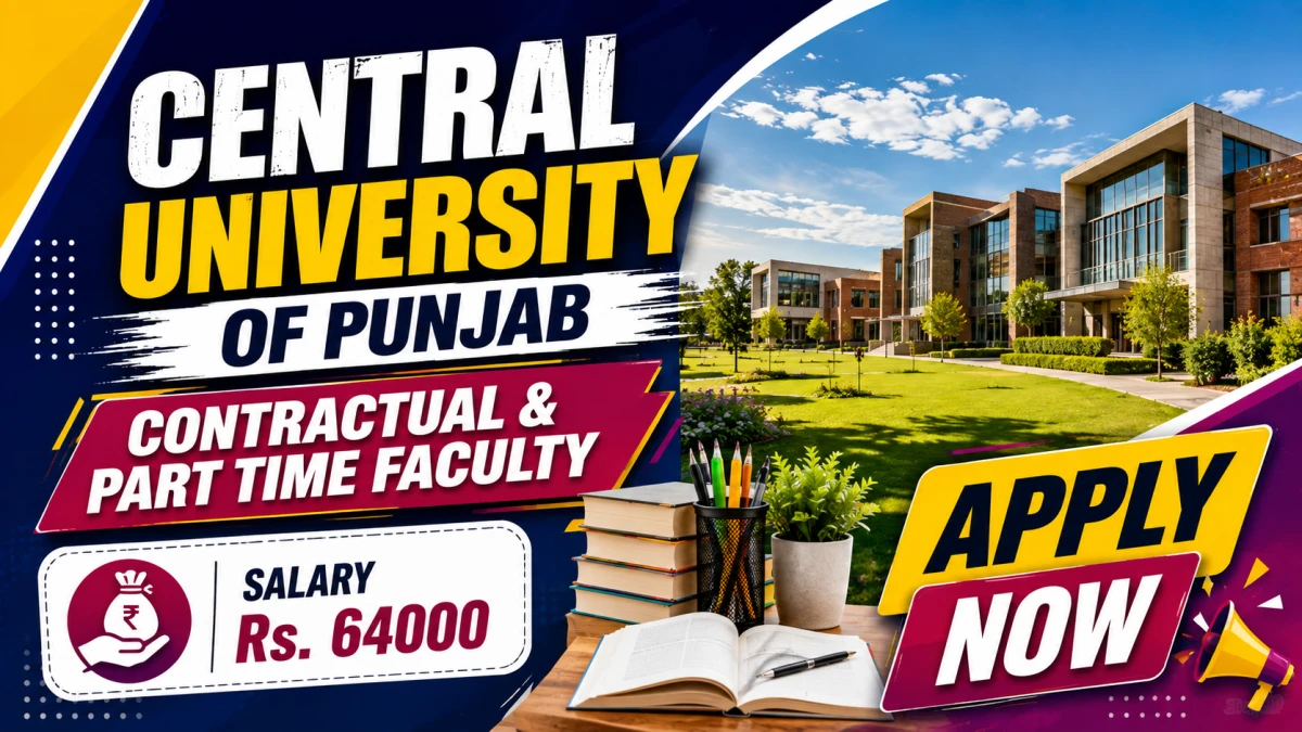 Central University of Punjab Recruitment 2026