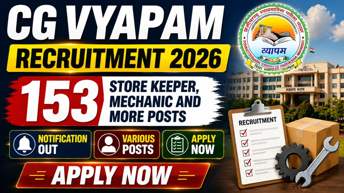 CG Vyapam Recruitment 2026