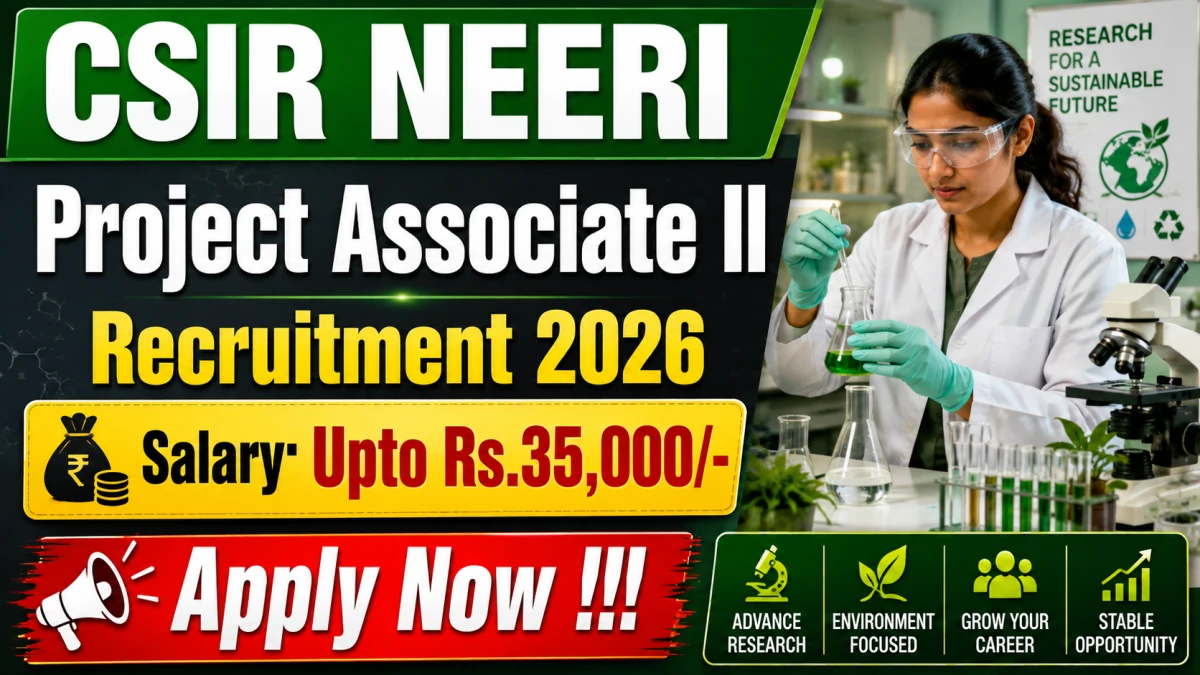 CSIR NEERI Project Associate II Recruitment 2026
