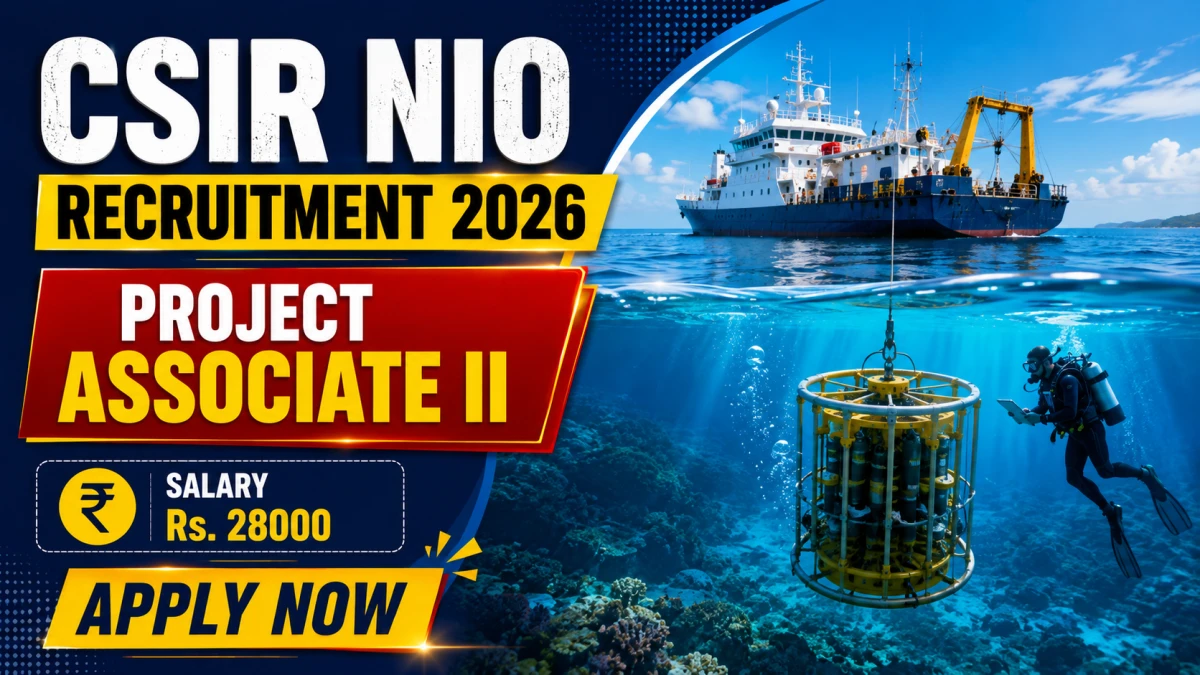CSIR NIO Project Associate II Recruitment 2026