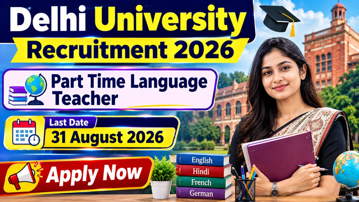 Delhi University Part Time Language Teacher Recruitment 2026