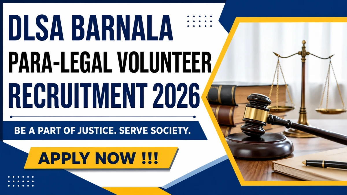 DLSA Barnala Para-Legal Volunteer Recruitment 2026