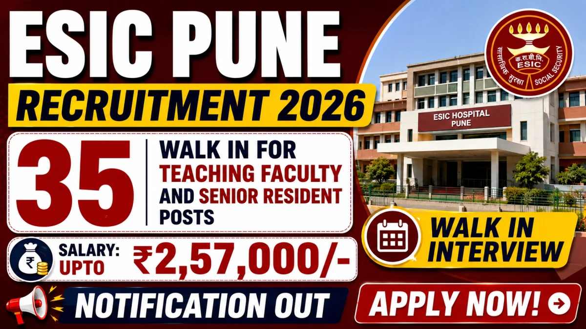 ESIC Pune Recruitment 2026