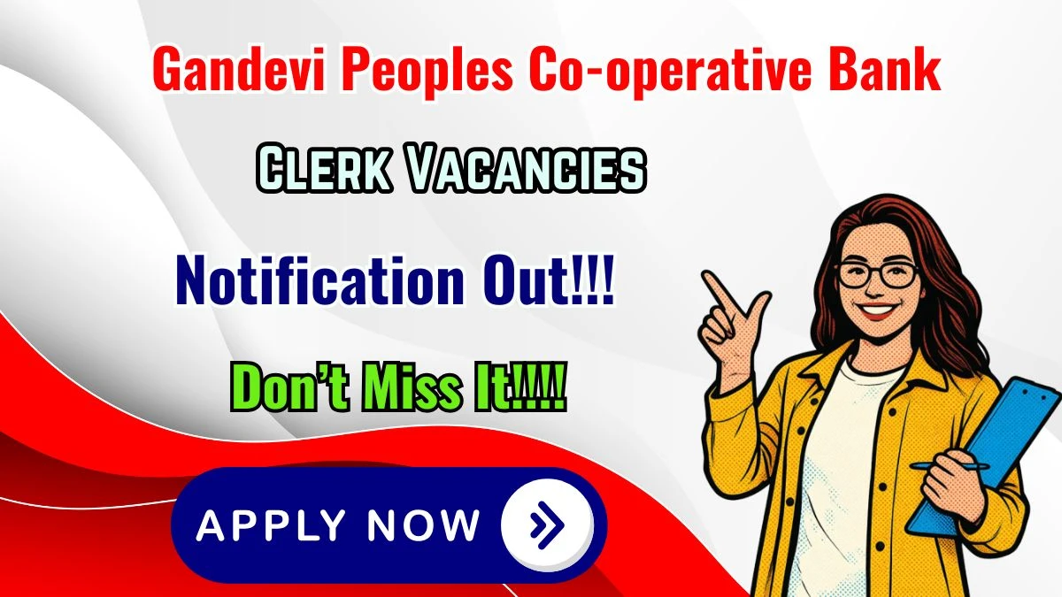 Gandevi Peoples Co-operative Bank Clerk Recruitment 2026