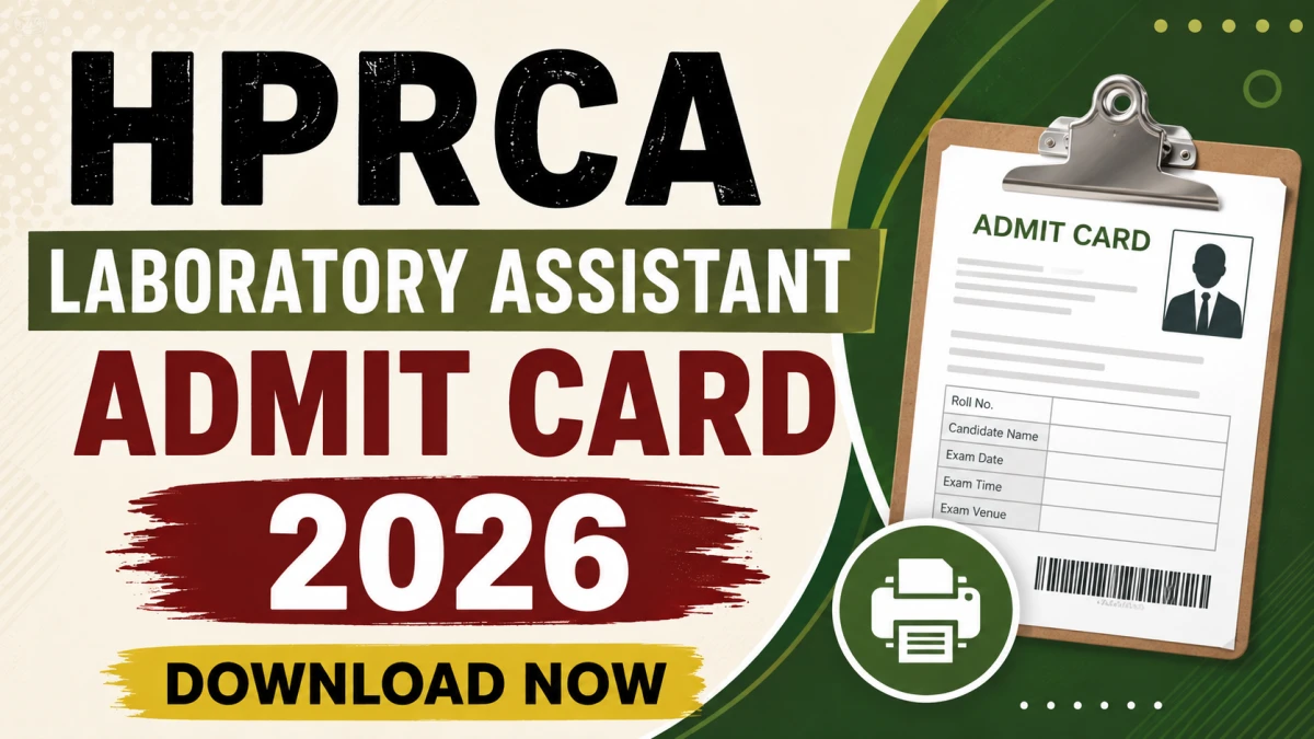 HPRCA Laboratory Assistant Admit Card 2026