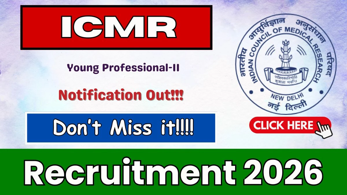 ICMR Young Professional Recruitment 2026