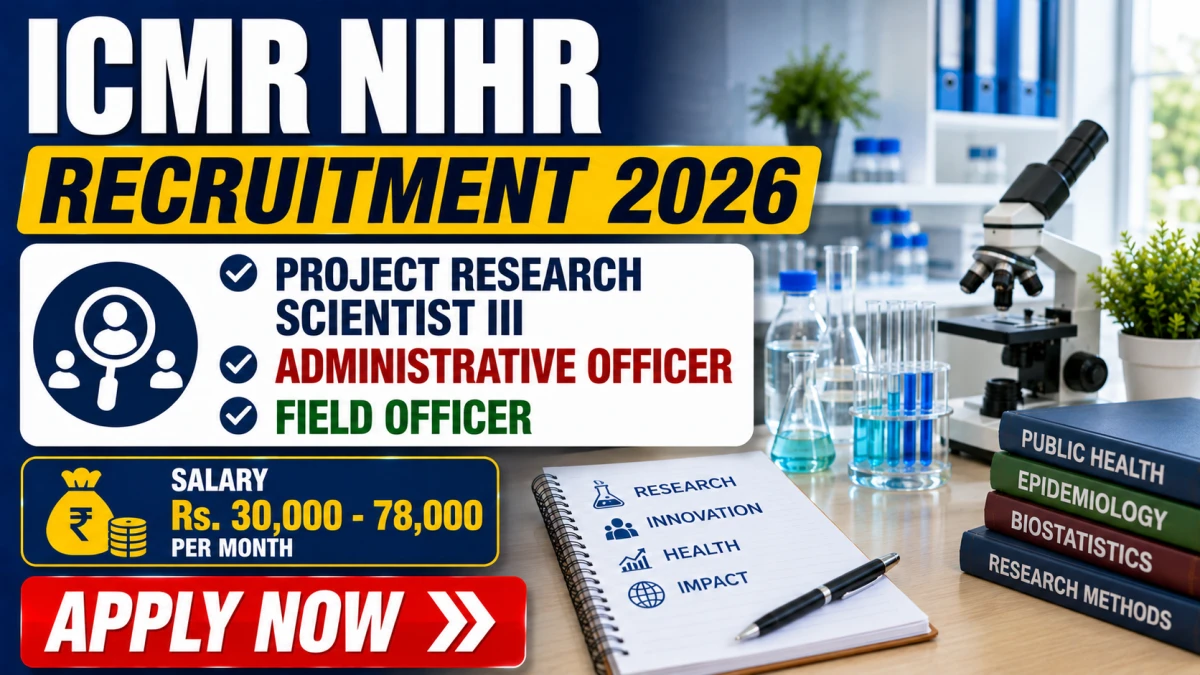 ICMR NIHR Recruitment 2026