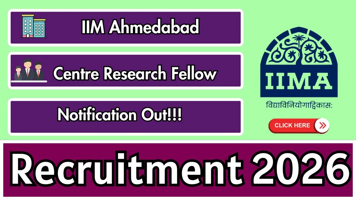 IIM Ahmedabad Centre Research Fellow Recruitment 2026