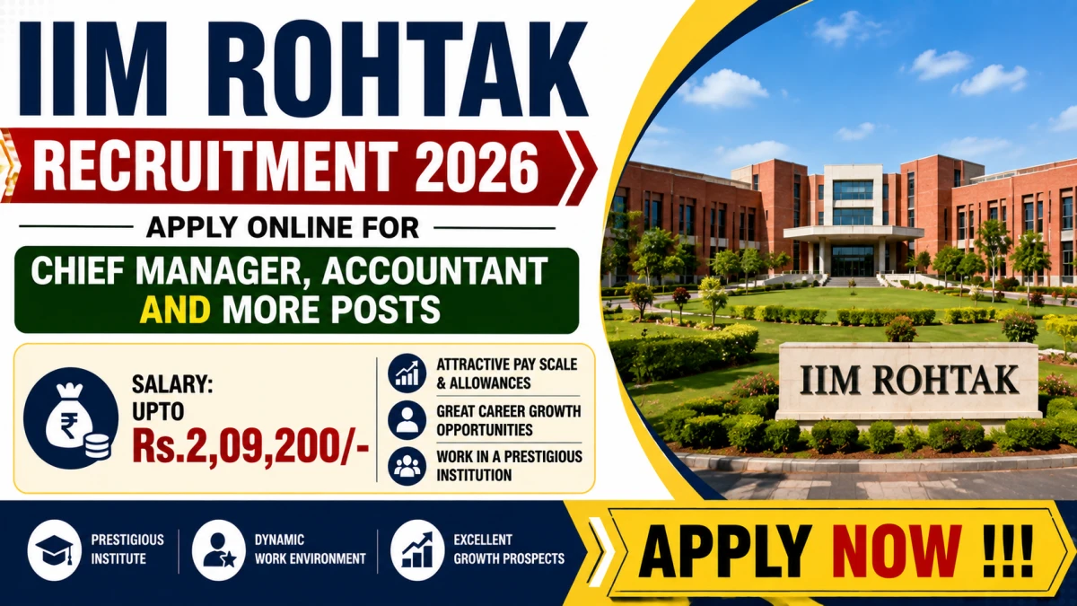 IIM Rohtak Recruitment 2026