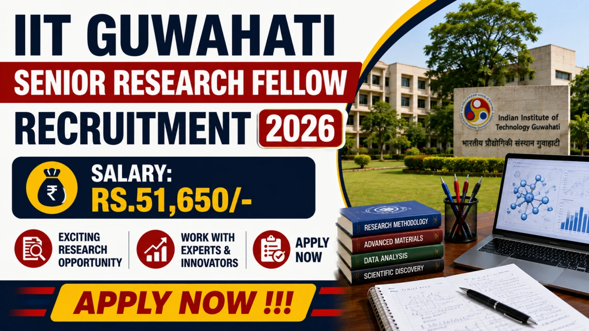 IIT Guwahati Senior Research Fellow Recruitment 2026