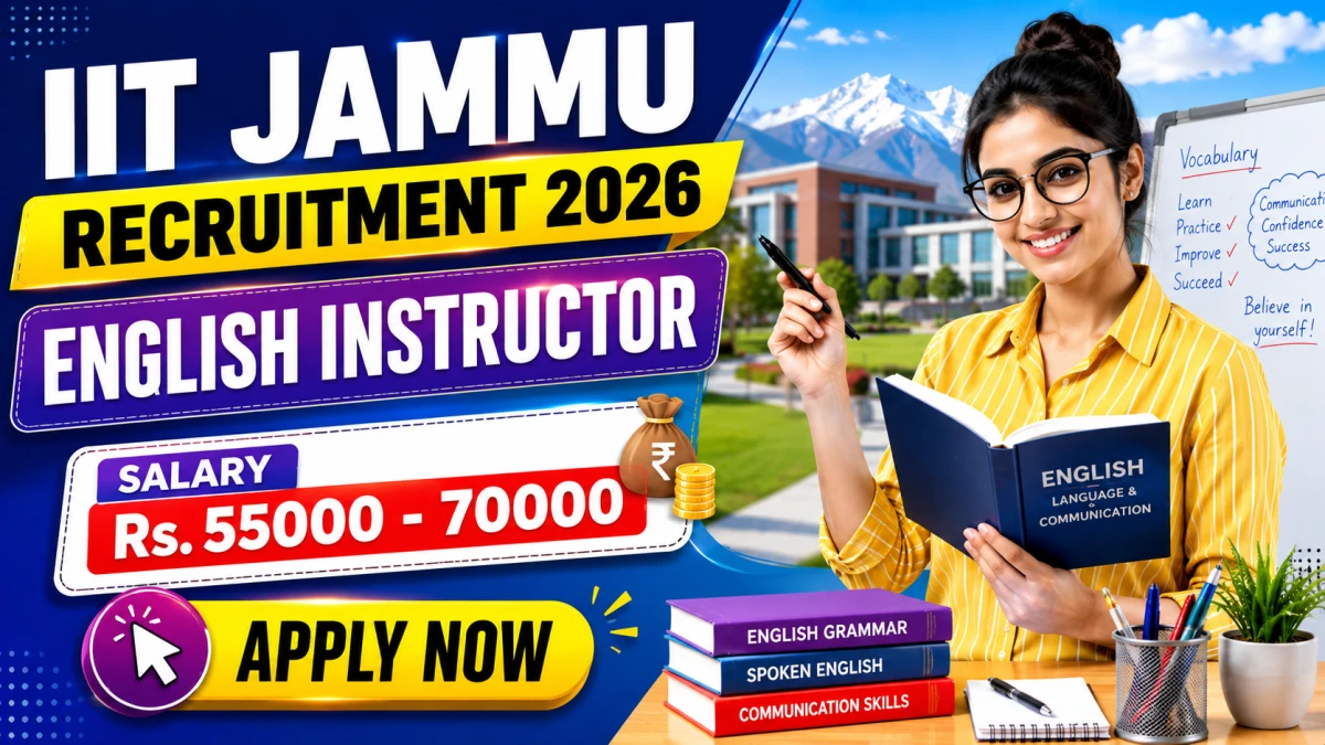 IIT Jammu English Instructor Recruitment 2026