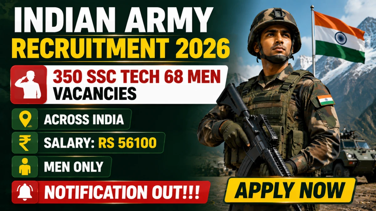 Indian Army SSC Tech 68 Men Recruitment 2026
